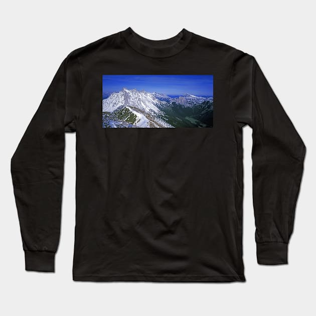 High Alps Panorama Long Sleeve T-Shirt by wolftinz